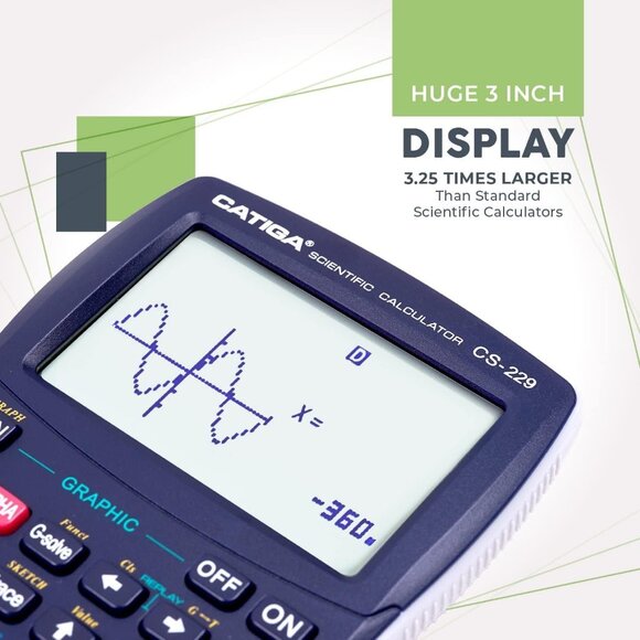 Catiga CS-229 Scientific Calculator With Graphic Functions & Over 360 Features - Picture 5 of 9